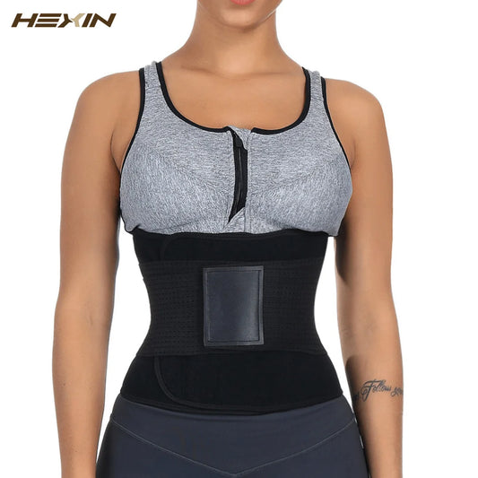 HEXIN Neoprene Waist Trainer Belt Waist Trimmer Belt Body Shaper Single Adjustable Straps Slimming Workout Girdle Corset Shapers