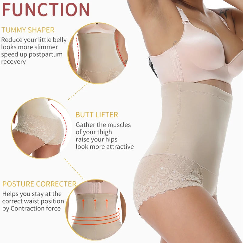 High Waist Shapewear Butt Lifter Tummy Control Panties Body Shaper Slimming Underwear Waist Trainer Butt Lifter Modeling Shorts