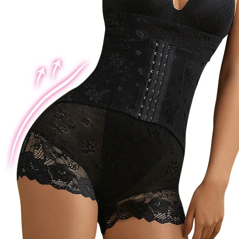 Women High Waist Lace Abdominal Pants Postpartum Tummy Control Panties Slimming Hip Lifting Body Shaper Waist Trainer Shapewear