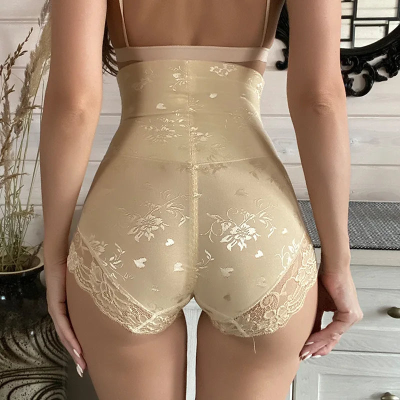 High Waist Shaper Panties Sexy Lace Body Shaper With Zipper Control Panties Postpartum Women Shapewear Butt Lifter Waist Trainer