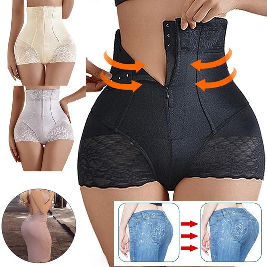 2023 New Tummy Control Panties Women Zipper Body Shaper High Waist Shaper Pants Seamless Shapewear Postpartum Panties